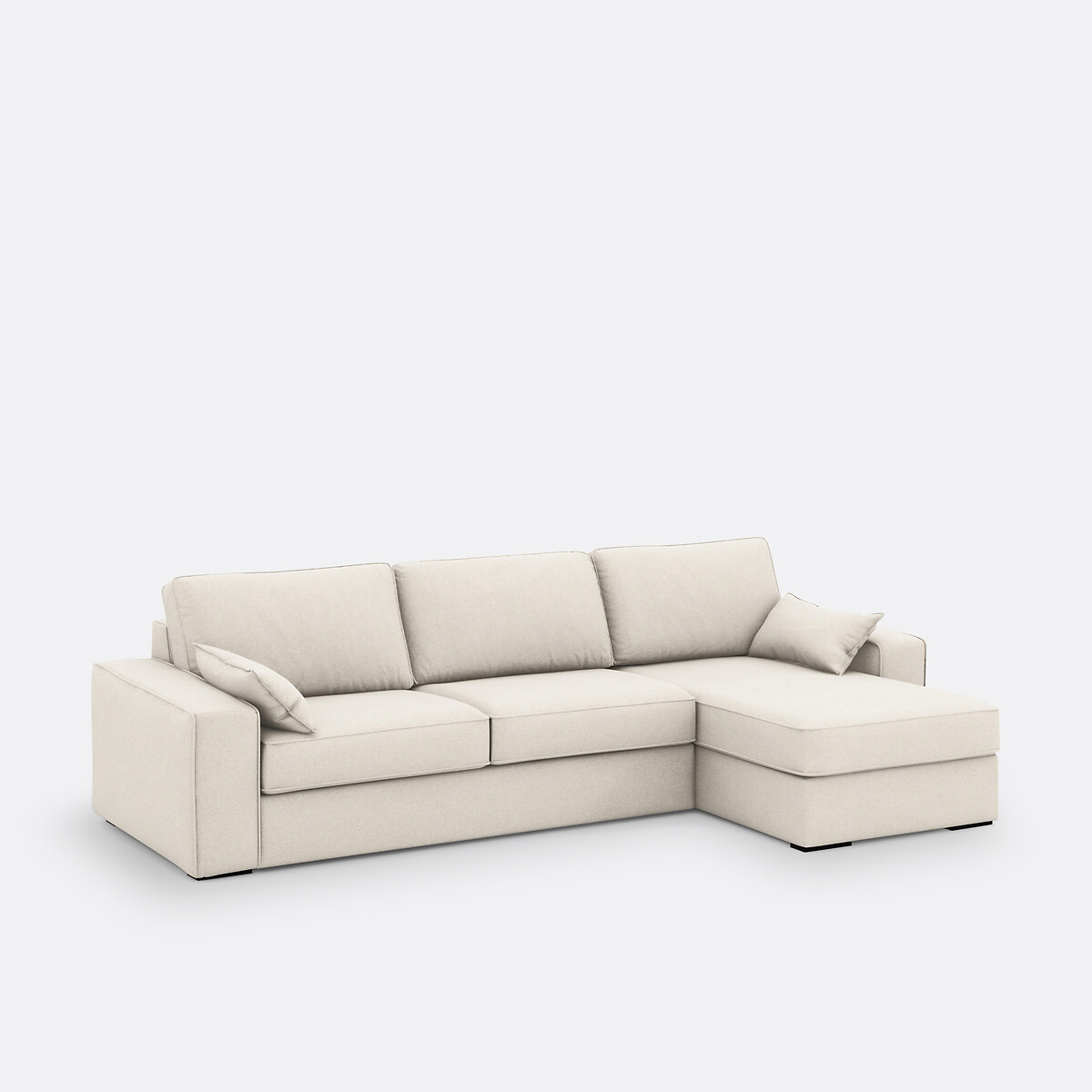 LA REDOUTE INTERIORS<br>Sofá-cama de canto em tecido texturizado, espuma, Cecilia