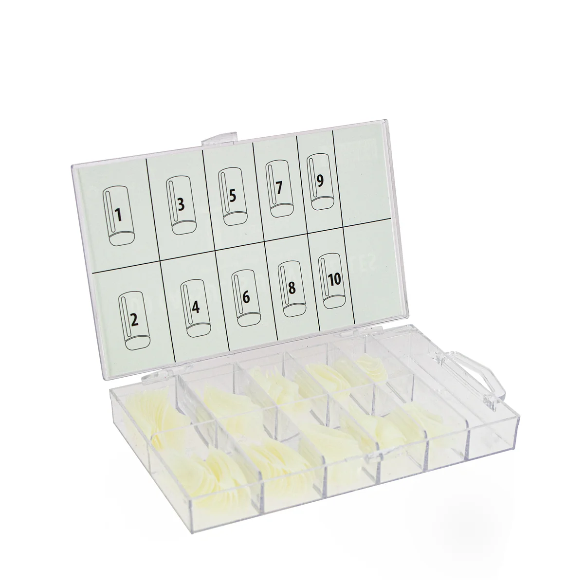 Capsules pour ongles avec bandes de collage large x100