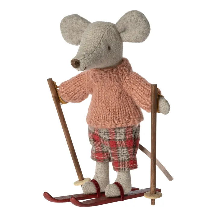 Maileg Grande sœur souris avec sa paire de ski