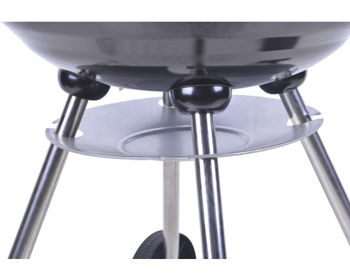 Houtskoolkogelgrill, Ø 47 cm, staal, zwart