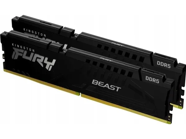 Kingston FURY Beast - DDR5 - sæt - 64 GB: 2 x 32 GB - DIMM 288-PIN - 6400 MHz / PC5-51200 - CL32 - 1.4 V - ikke bufferet - on-die ECC - sort