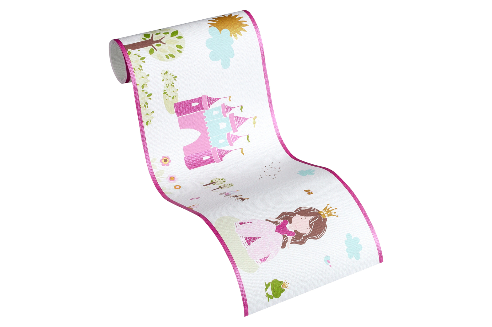 Vlies-Borte LITTLE STARS - rosa-weiß - 17 cm