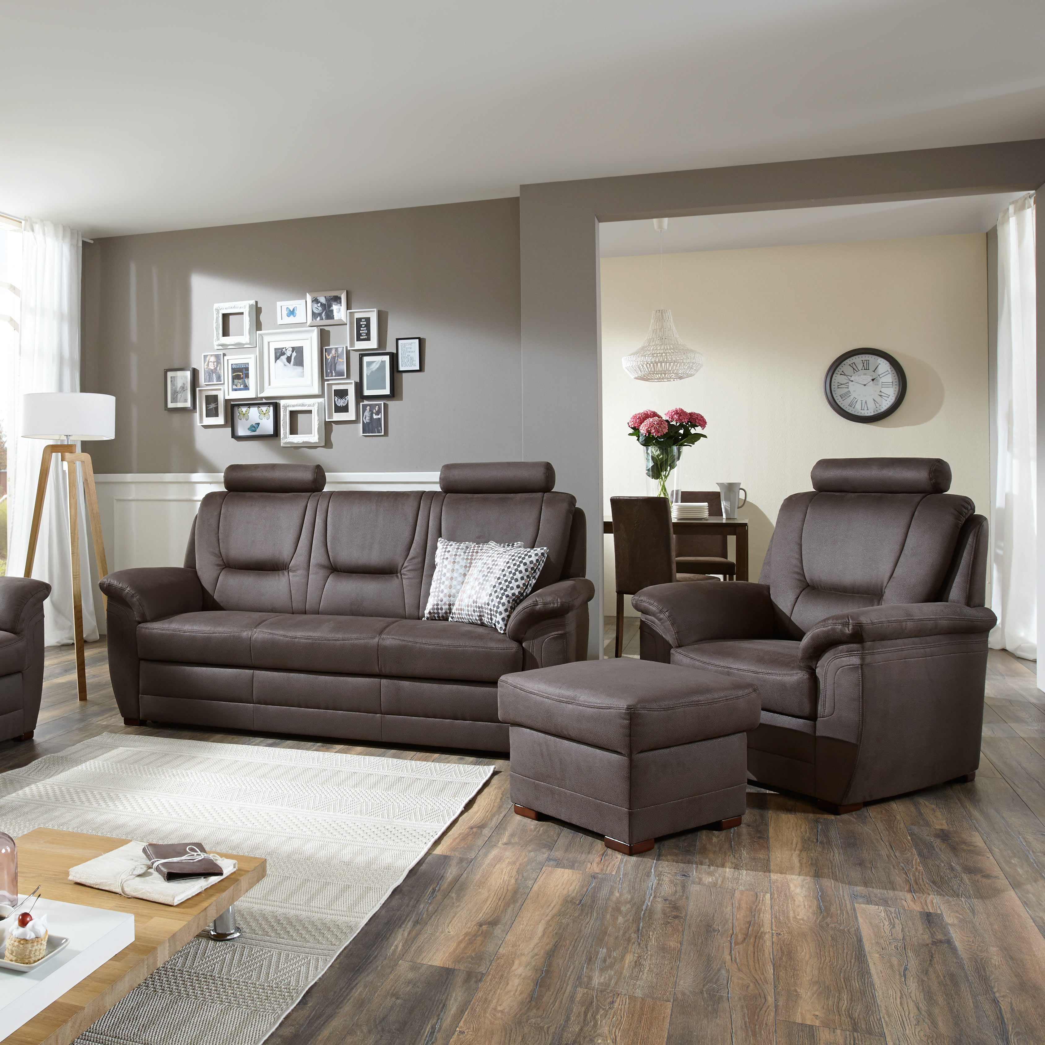 3-Sitzer Sofa - nougat - Bonellfederkern