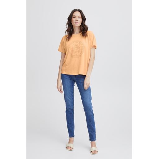 Fransa Elina T-shirt, Apricot Wash Mix, XL
