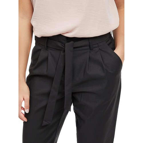 Vila - VISOFINA HW 7/8 PANT-NOOS Negro