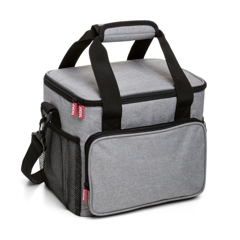 LANCHEIRA URBAN FOOD TATAY DENIM GREY 28.5X21X24CM