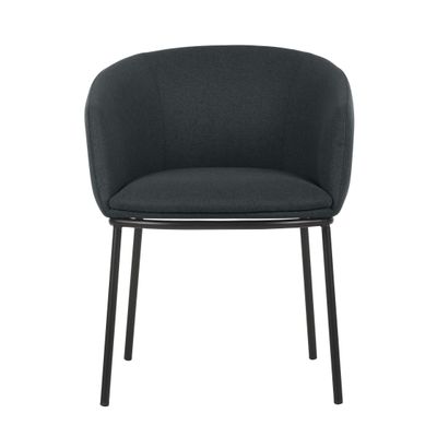 Fauteuil ARCO - 4 pieds métal - gris foncé