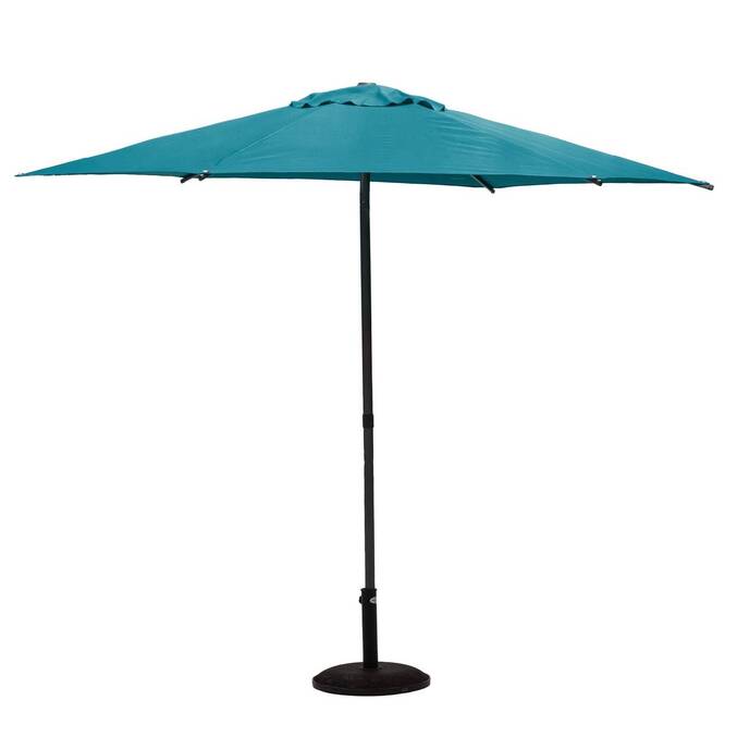 Parasol droit rond inclinable SOYA Bleu canard