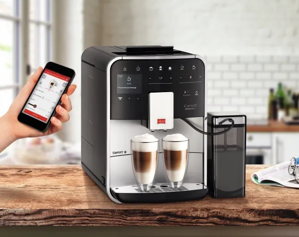 Melitta CAFFEO Barista TS Smart - Automatisk kaffemaskine med mælkeskummer - 15 bar - sølv