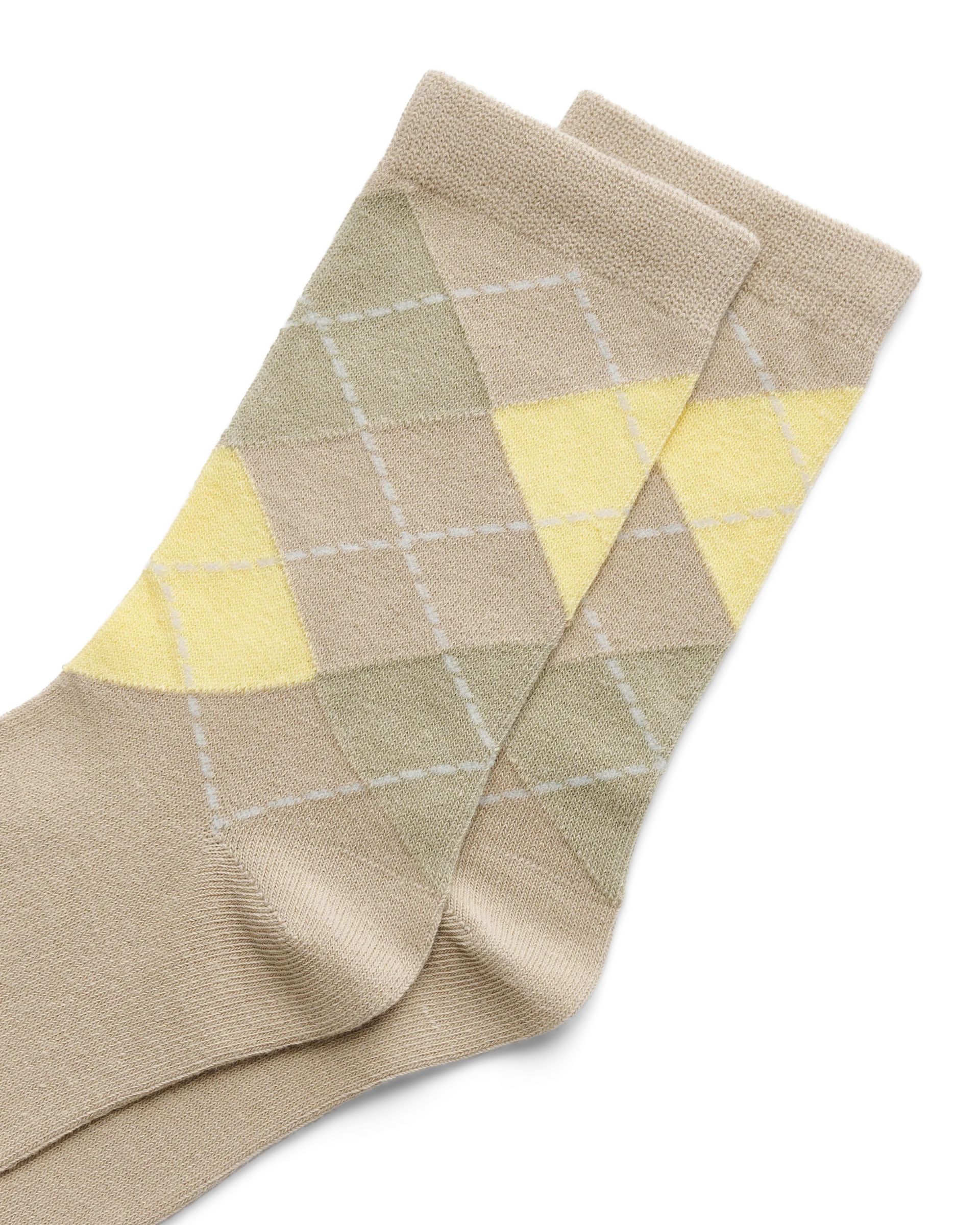ECCO Classic Harlequin Mid-Cut Damen Halbhohe Socken Grün