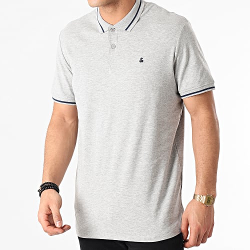 Polo Manches Courtes Jersey 12180891 Gris Chiné