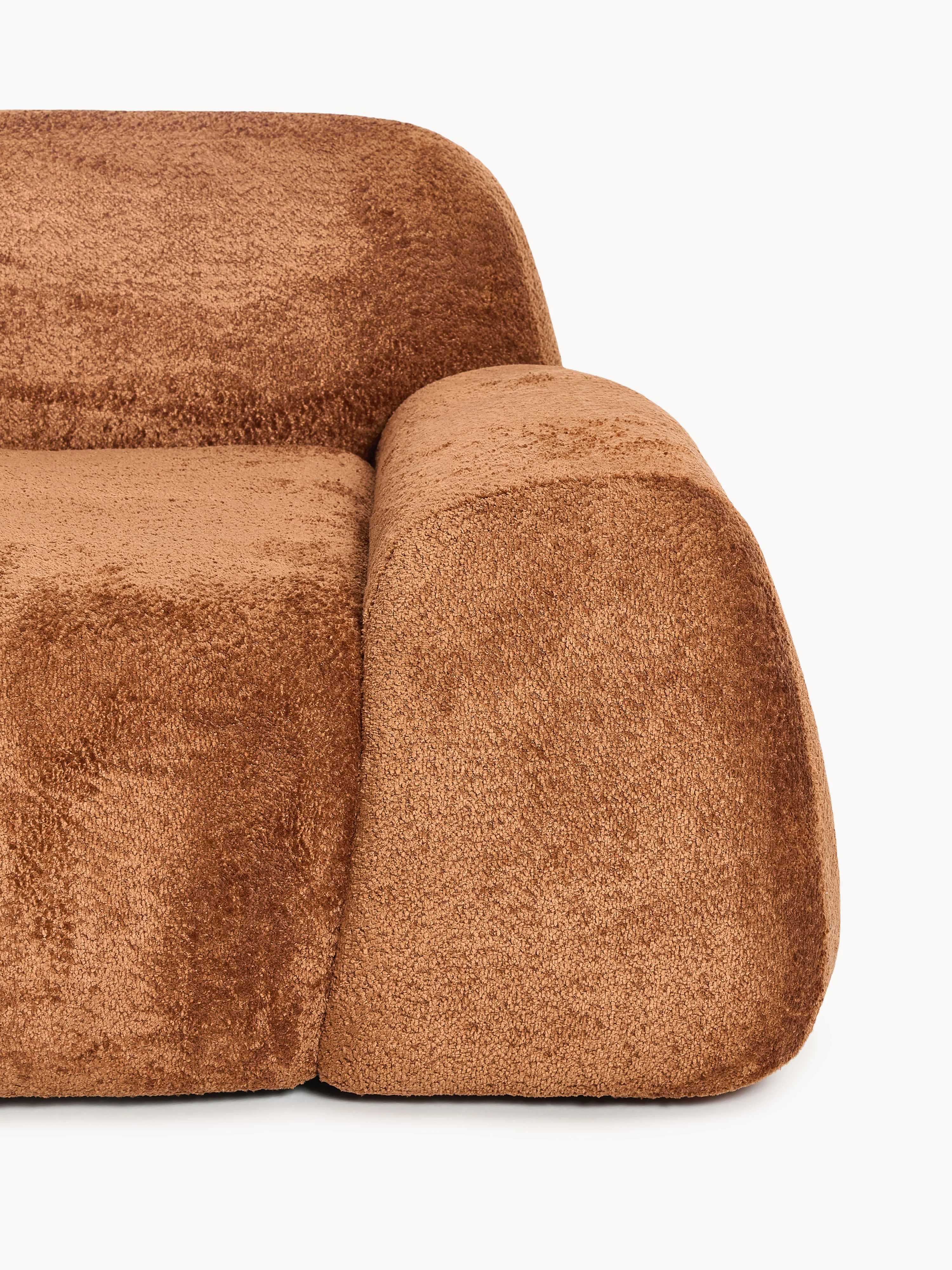 Teddy bouclé bank Wolke (2-zits) met chaise longue