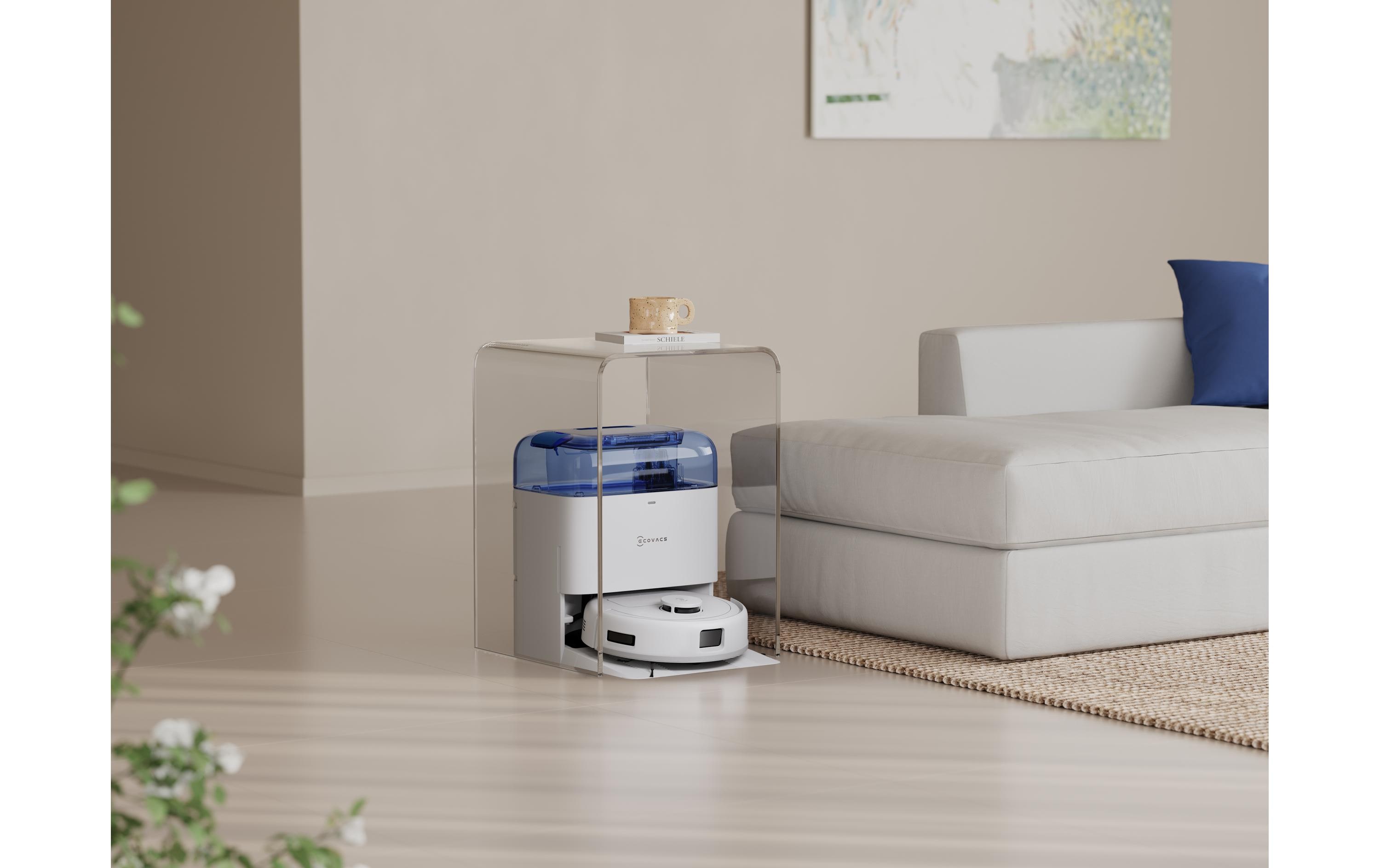 Saug- und Wischroboter Deebot Mini Blau<br>Saugroboter mit Reinigungs- und Ladestation, intelligenter Navigation und langer Laufzeit