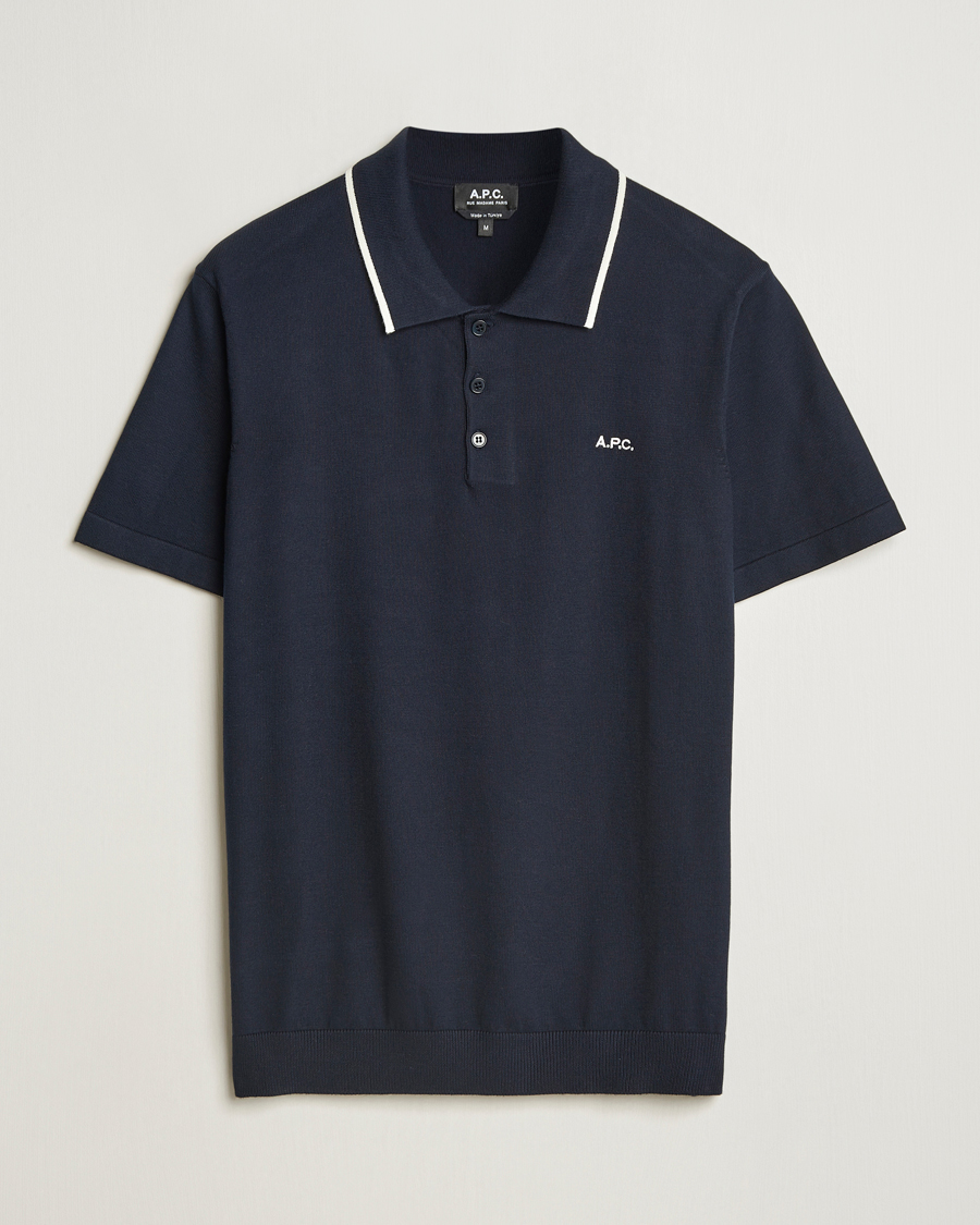 A.P.C. Fynn Knitted Polo Marine