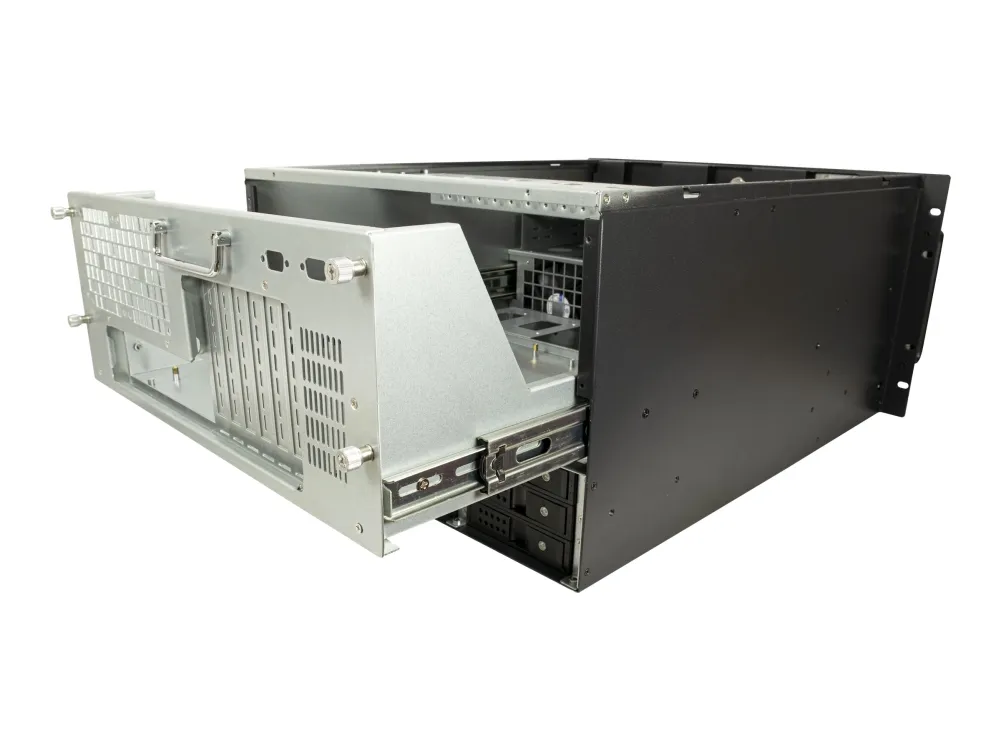 Inter-Tech IPC 6U-6606 - Rack-monterbar - udvidet ATX - SATA - hot-swap - ingen strømforsyning (ATX) - USB