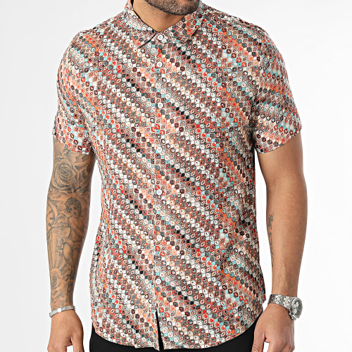 Chemise Manches Courtes Orange