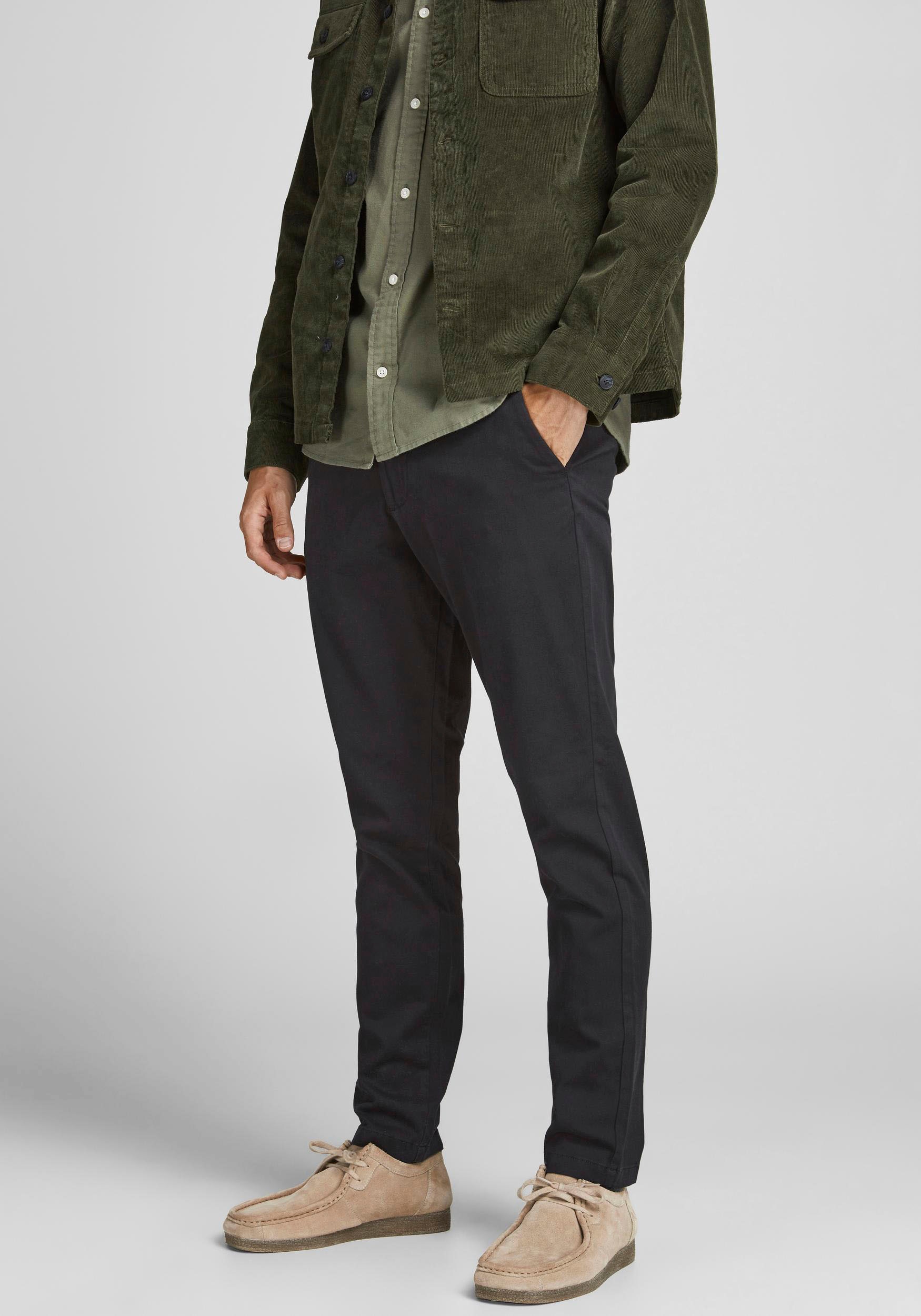 Jack & Jones Chinohose »JPSTMARCO mit schmalem Bein und pflegeleichtem Stoff«  washed, modisch, schmal, Baumwollmischung