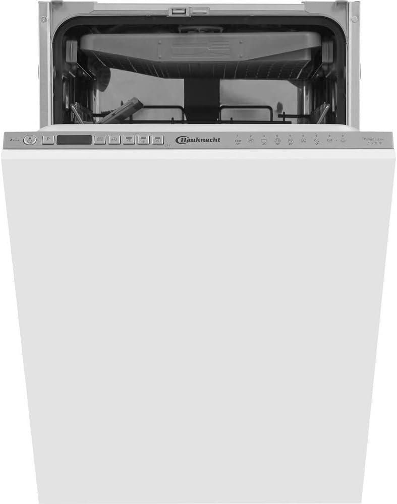 Bauknecht BSIO 3O35 PFE X Vollintegrierter Geschirrspüler /45 cm Breite /PowerClean/ActiveDry/Besteckschublade/Hygieneprogramm/Vollwasserschutz