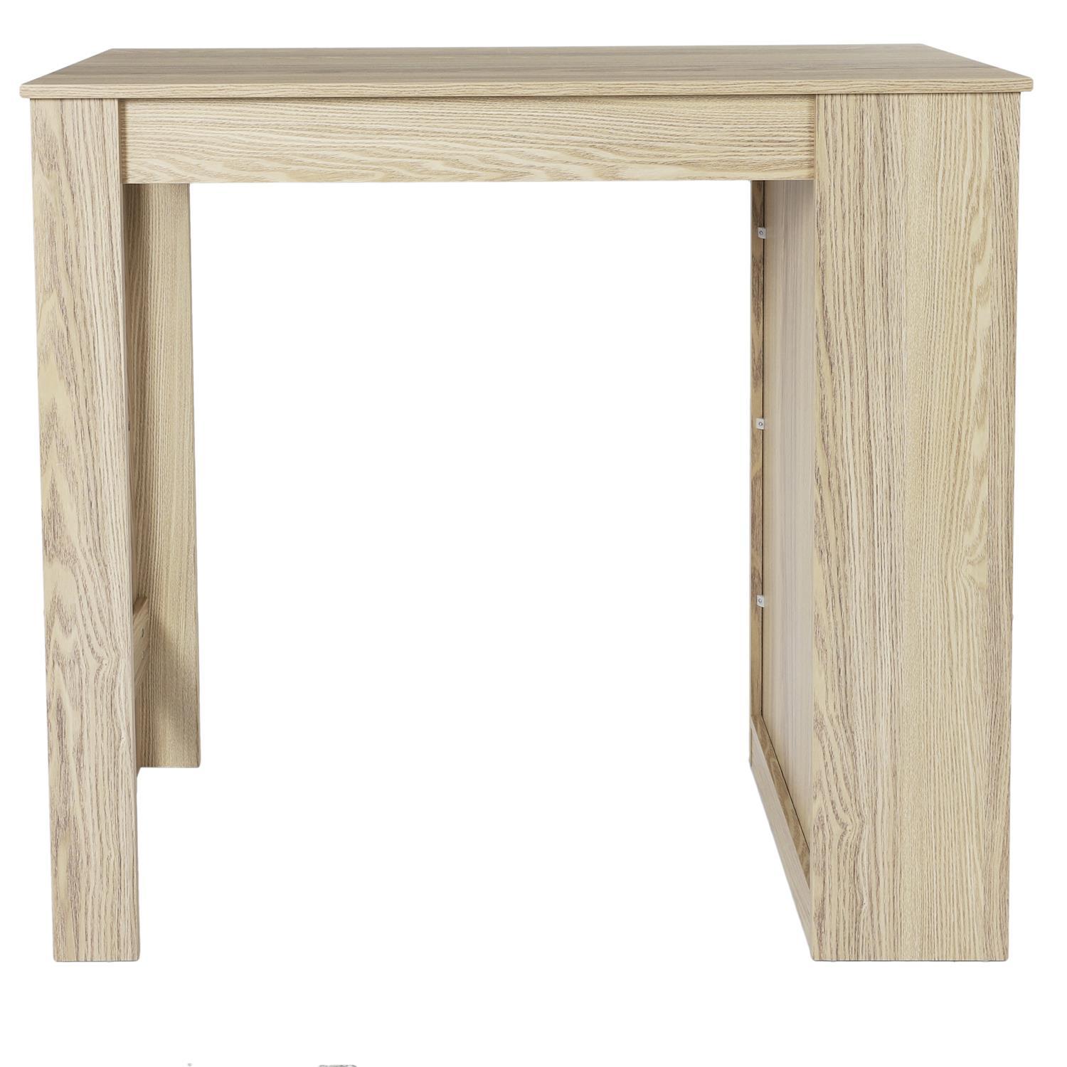 TABLE BAR MANGE DEBOUT ETAGERES BOIS