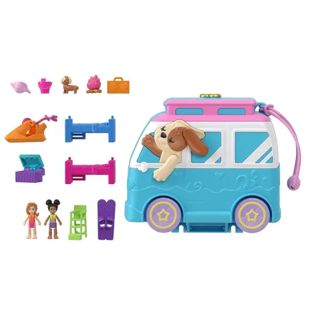 Mattel Polly Pocket Urlaub am Hundestrand Schatulle