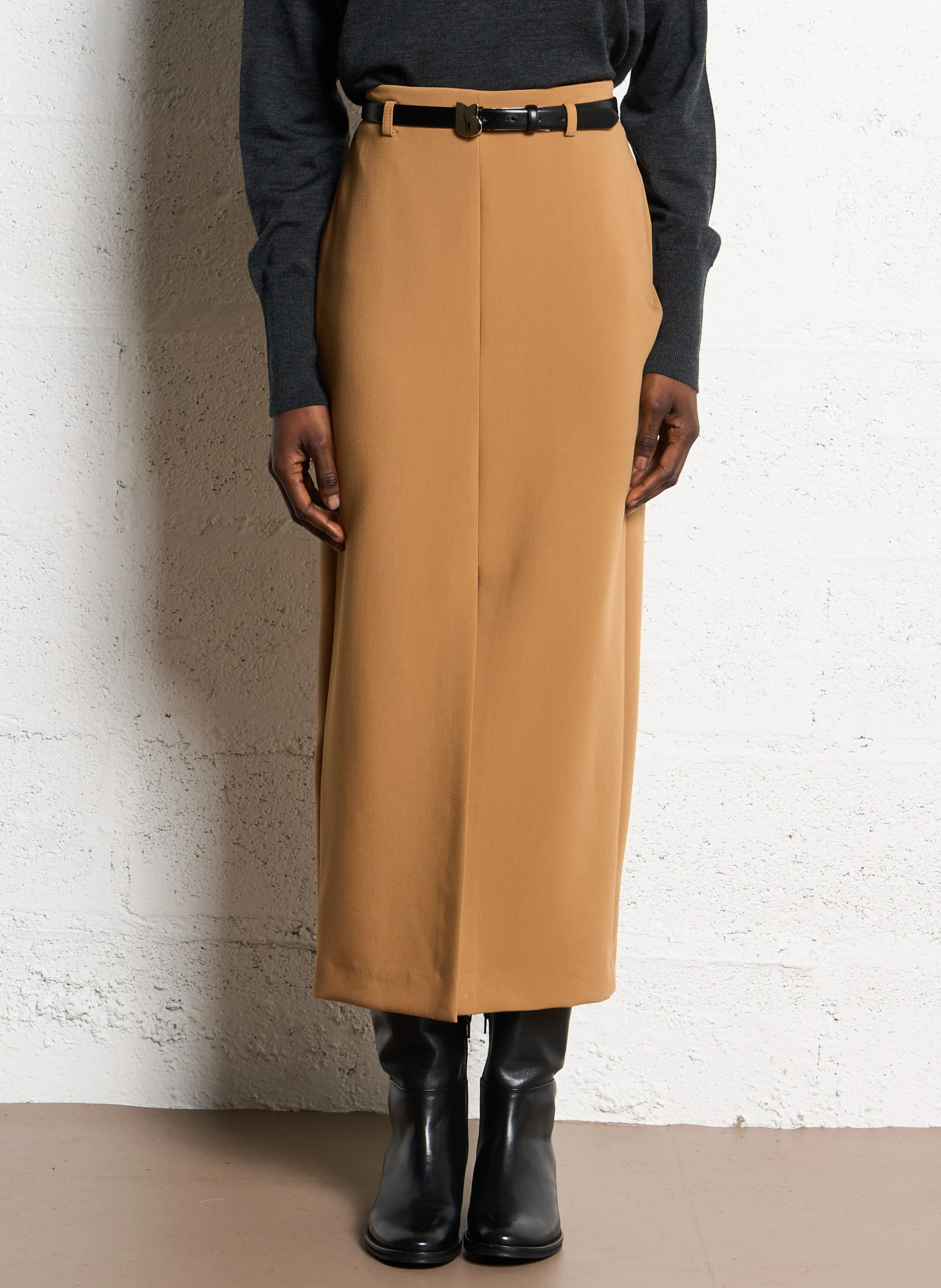 CHIRLI - Jupe crayon| Marron