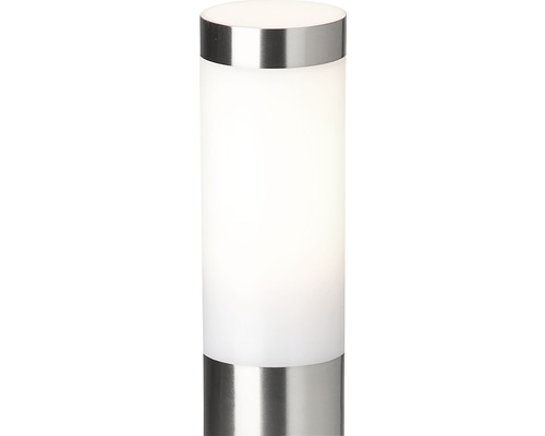 Sensor-geactiveerde buitensokkellamp, 1-lichts, H 45 cm, Dody roestvrij staal/wit