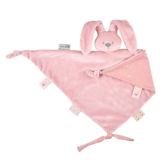 Lapidou grand doudou lapin - Glow in the dark    Vieux rose        65 cm   de               Nattou