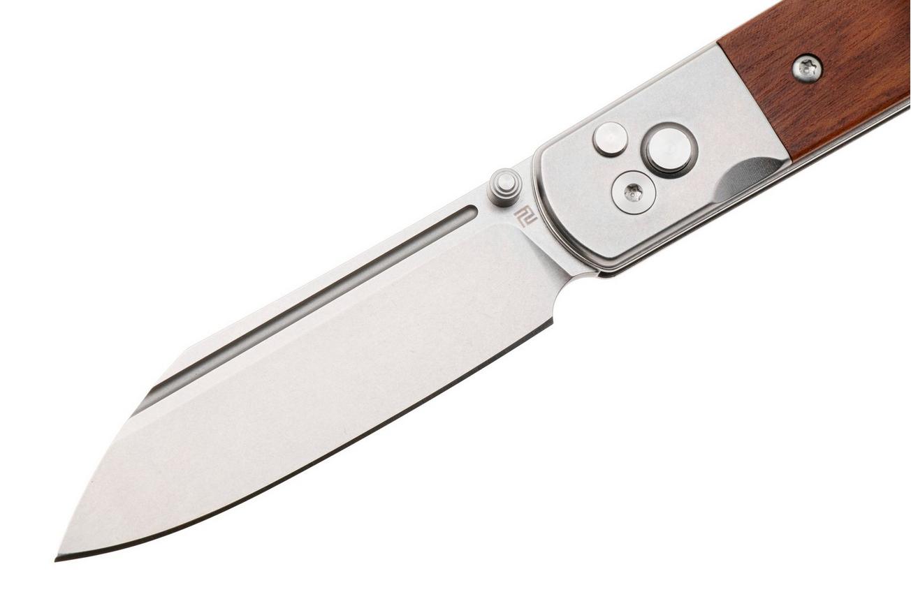 Artisan Cutlery Holm 1875P-RW, Stonewashed AR-RPM9, Steel/Rose Wood Inlay zakmes