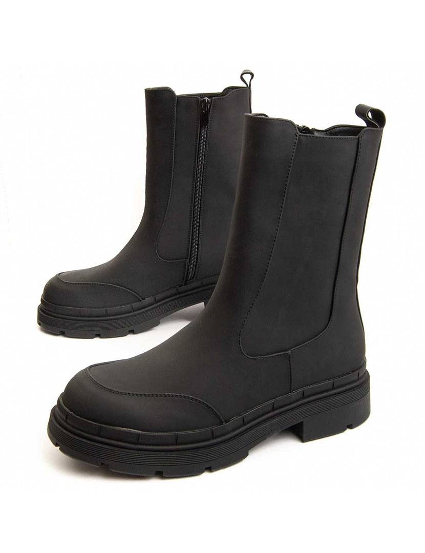 Black Platform Ankle Boots for Women