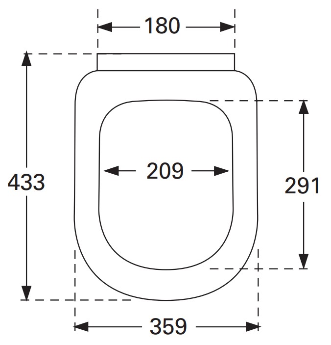 Villeroy & Boch Subway 2.0 toiletzitting wit glans