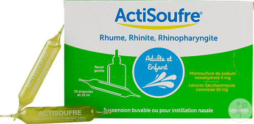 Actisoufre Suspension Buvable Ou Pour Instillation Nasale Ampoules 30x10ml