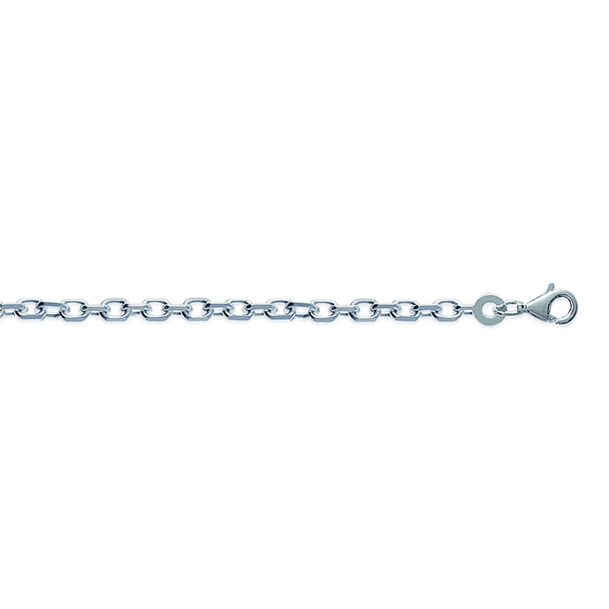 Chaine sautoir maille forçat argent 80 cm