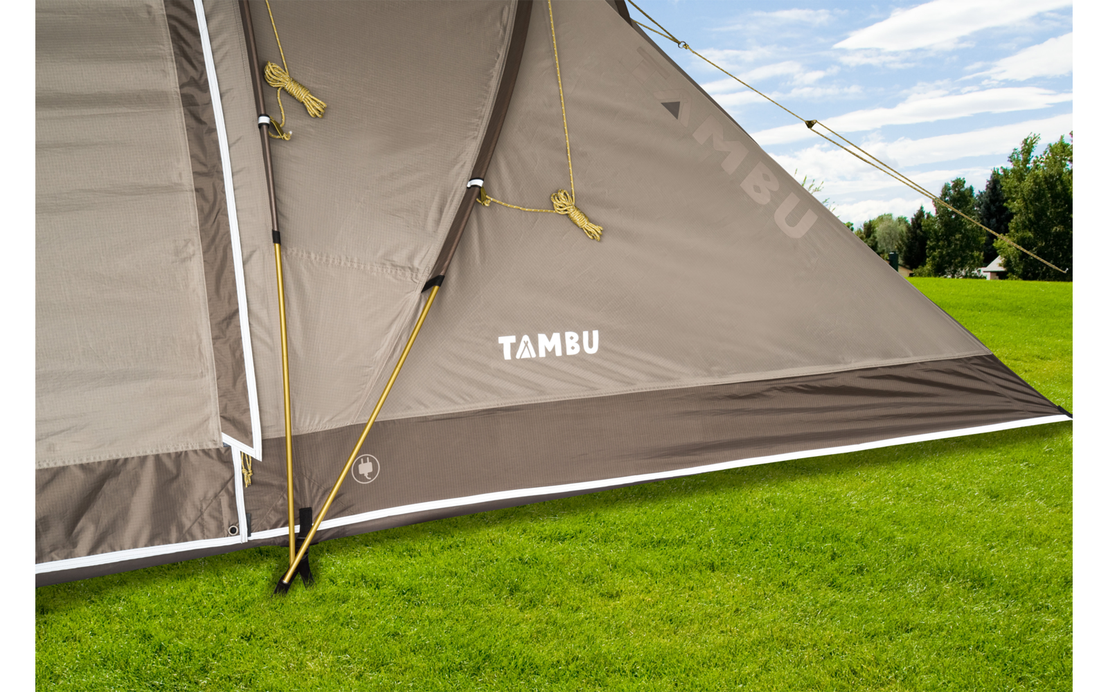Tambu Agnikunda Komfort Vis à Vis Trekking Tunnelzelt braun für 4 Personen