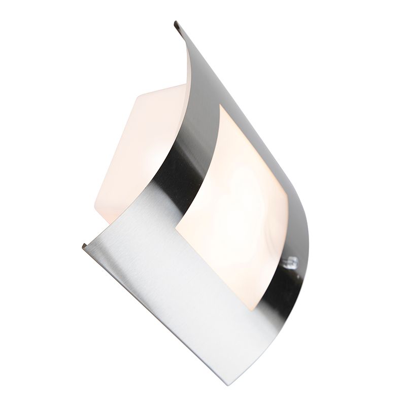 Buiten wandlamp staal IP44 schemersensor - Emmerald