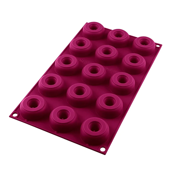 Moule 15 mini donuts silicone platinum Silikomart
