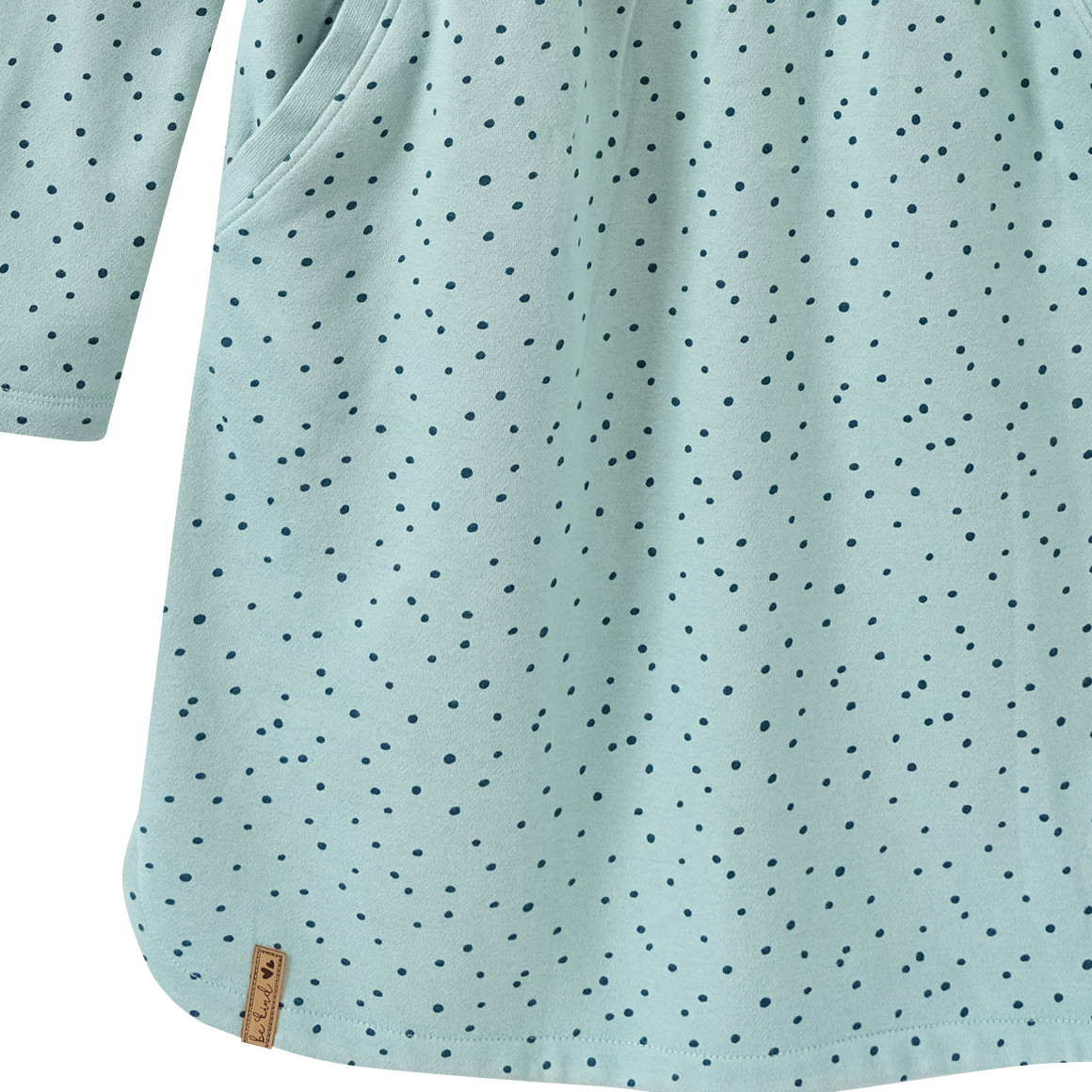 Yigga Mädchen Sweatkleid mit Punkte-Allover schilfgrün
