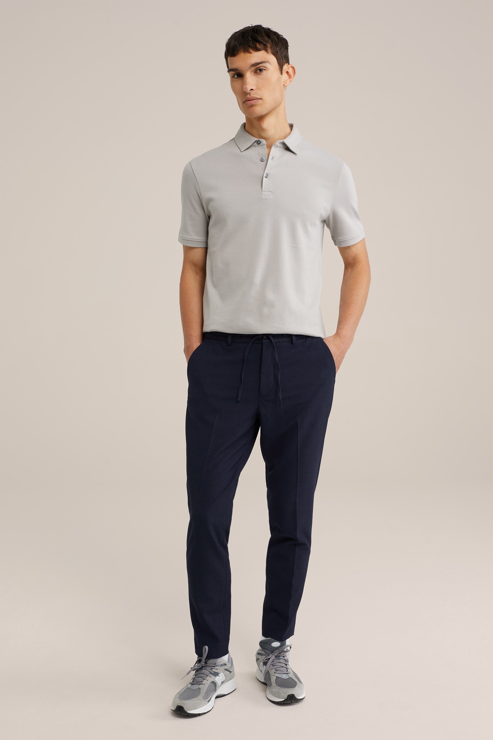 ultra soft polo WE Fashion Lichtgrijs