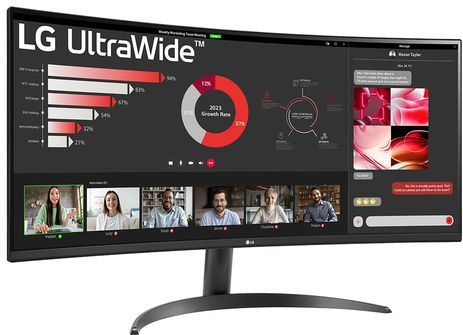 LG - 34WR50QK - QHD Curved Ultrawide Monitor - 100Hz - 34 inch