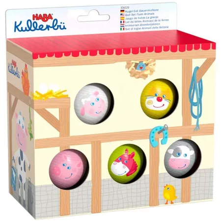 HABA 306020 Kullerbü Kugel-Set Bauernhoftiere