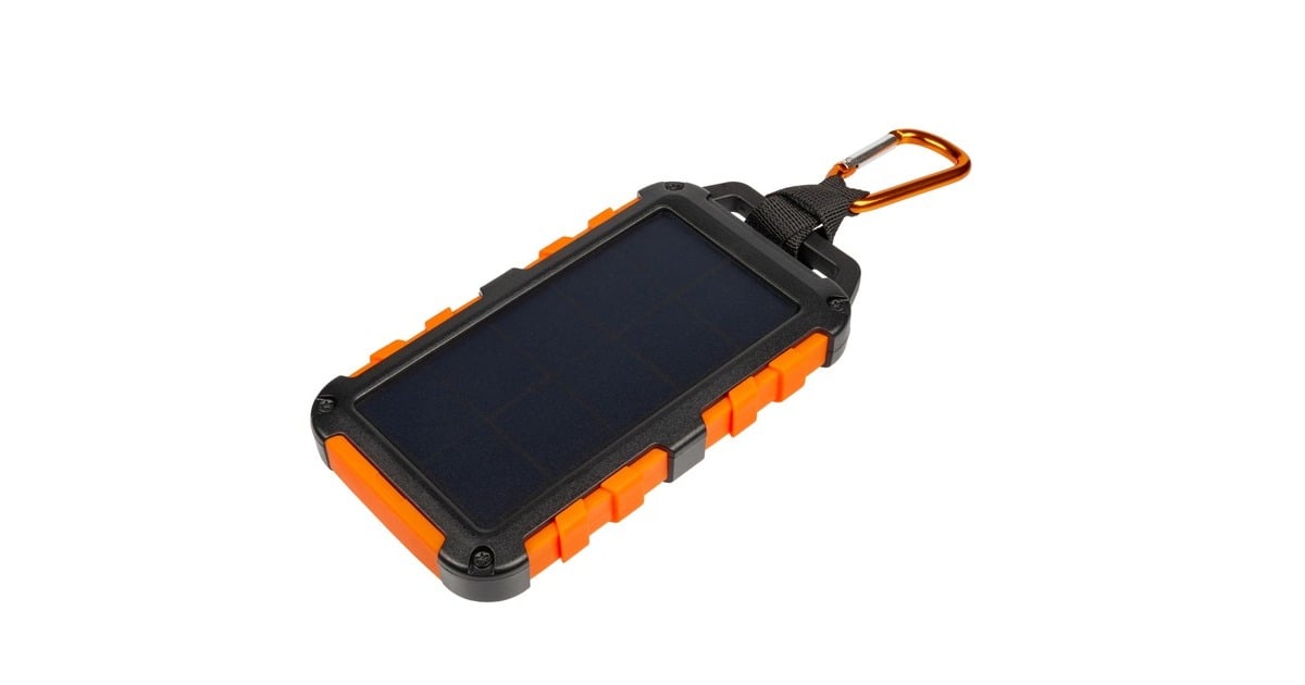 XtormXR104 - Xtreme Solar Powerbank 20W - 10.000 mAh  (Zwart/oranje, Waterproof IPX4)