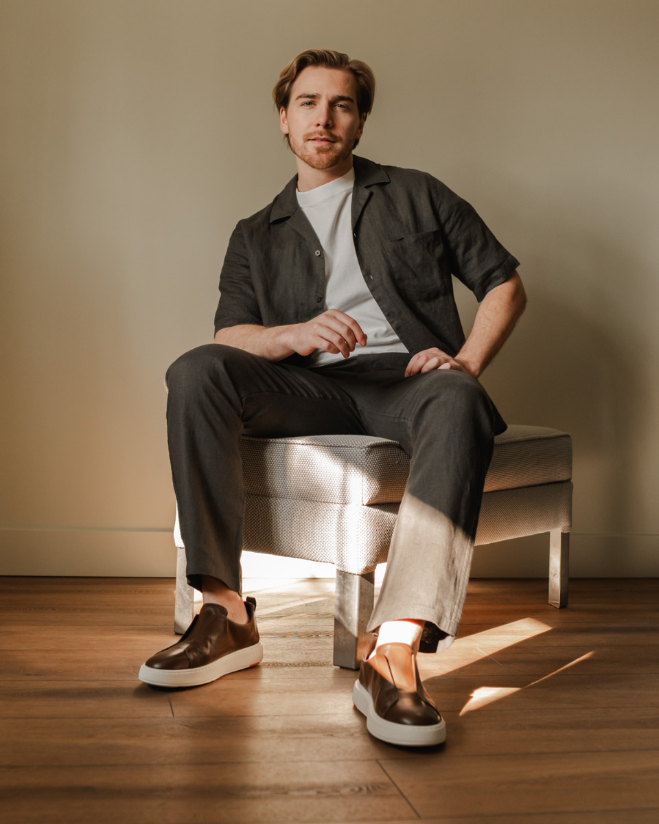 Santoni 21995 Donkerbruin Herenloafers