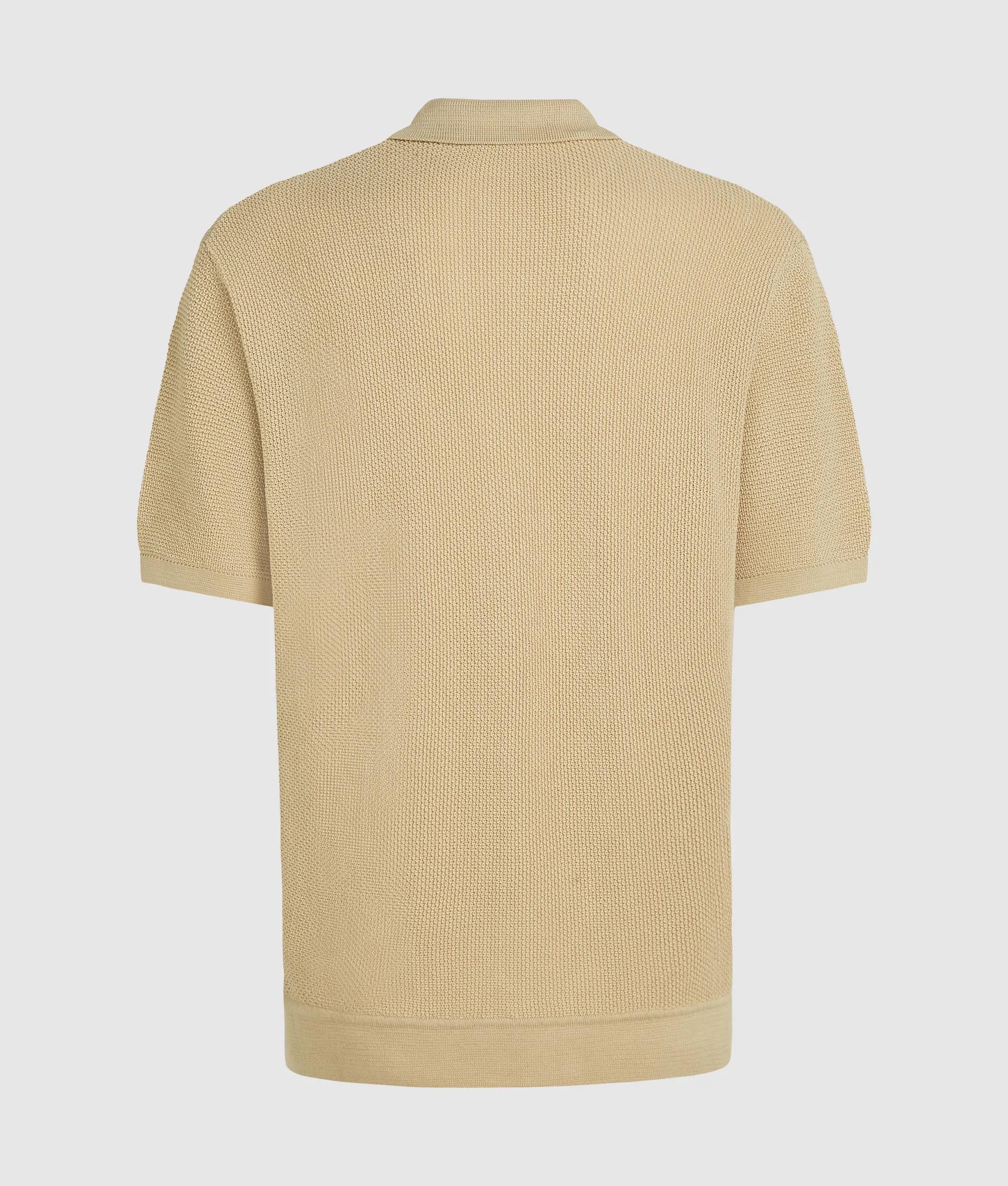 Gebreid poloshirt met korte mouwen