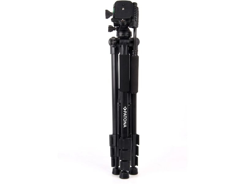 Patona Stativ GEZI DV EASY 140 SET Vielseitiges und leichtes Kunststoffstativ mit Kopf