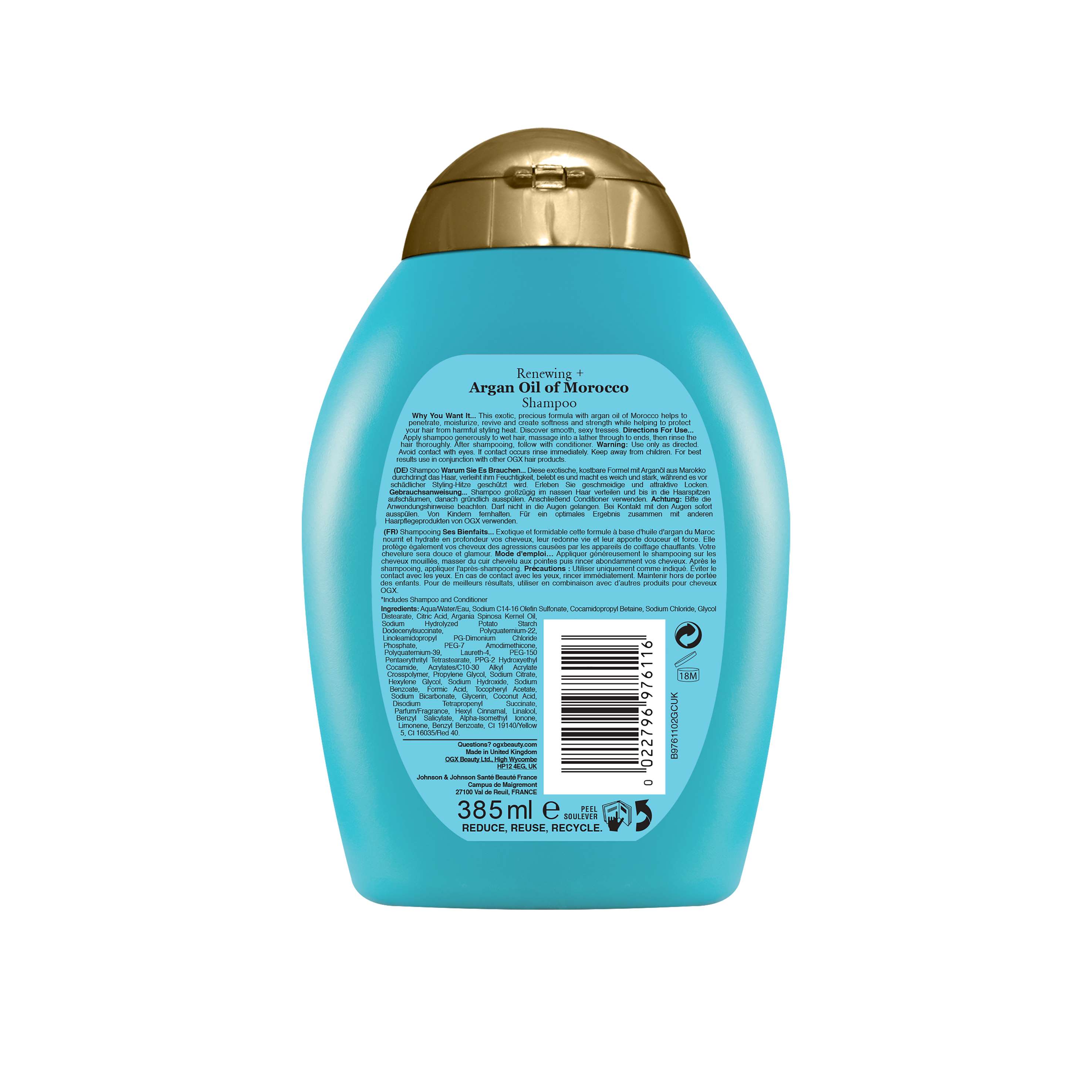 CHAMPÔ OGX ARGAN OIL MAROCCO SEM SULFATOS 385ML
