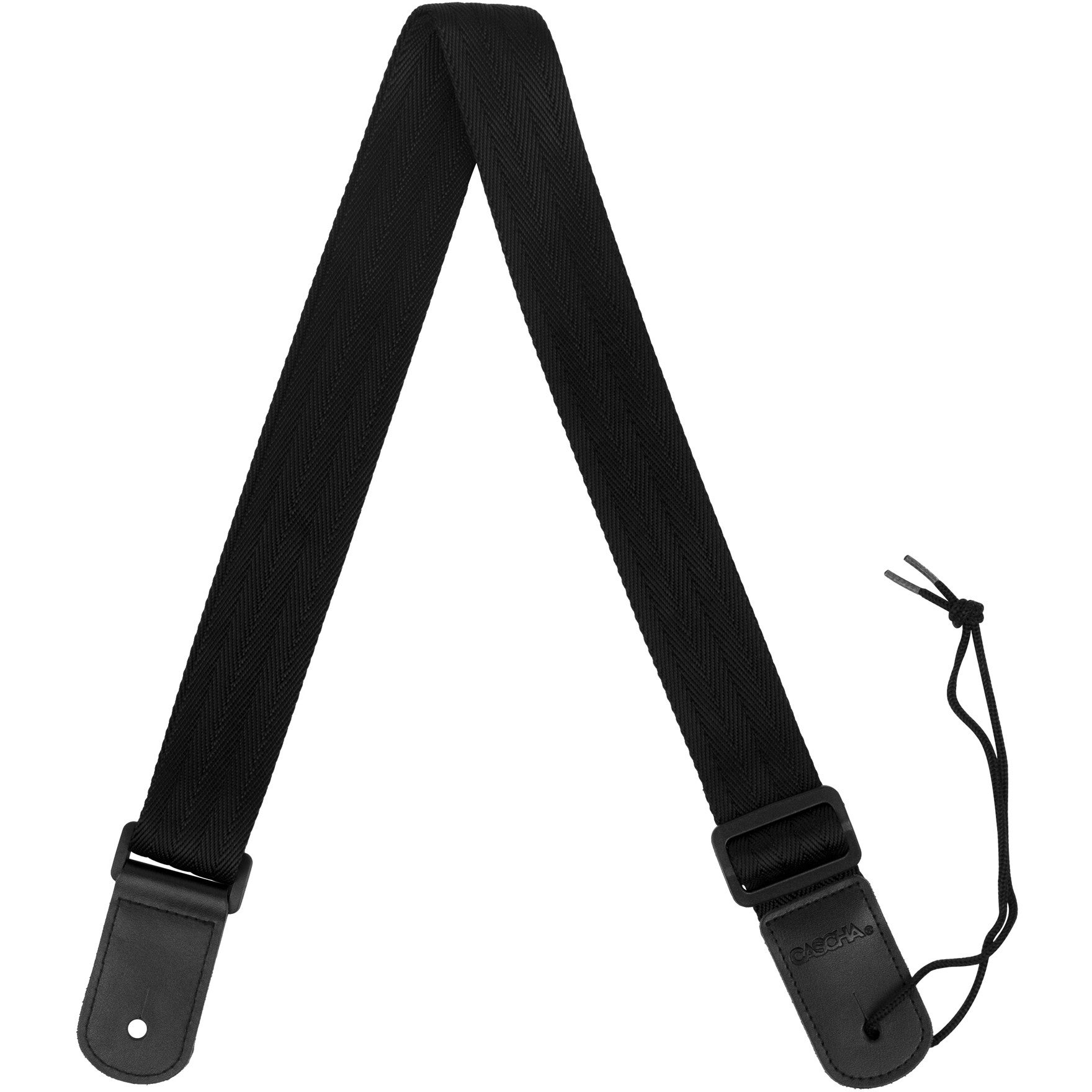 Cascha HH 2204 ukelele draagband nylon zwart