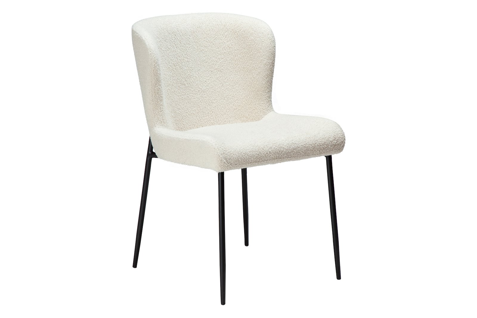 Glam spisestol Tekstil Bouclé RPES dove og sorte ben
