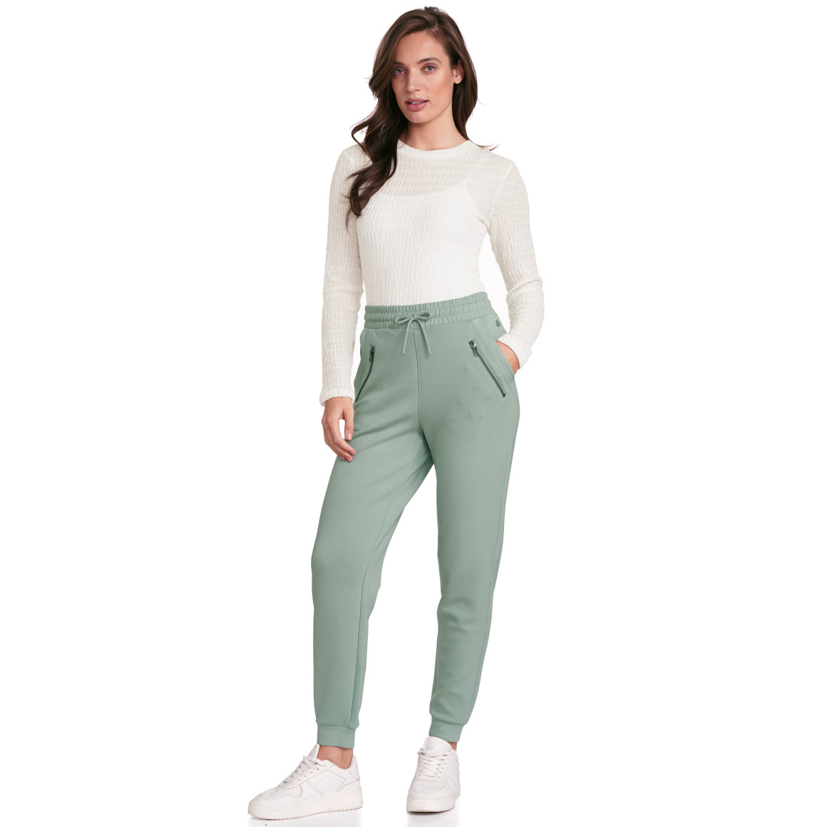 Gina Collection Damen Jogpants mit Tunnelzug mintgrün