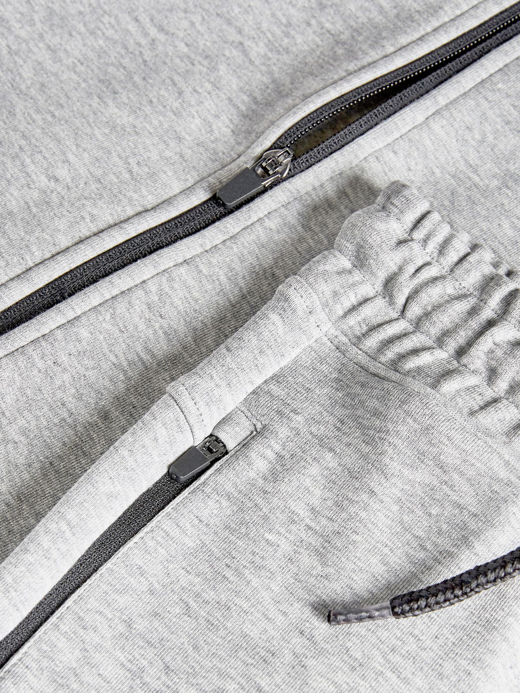 Grijs gemêleerd - Tech Sportswear Hoodie and Joggers Set