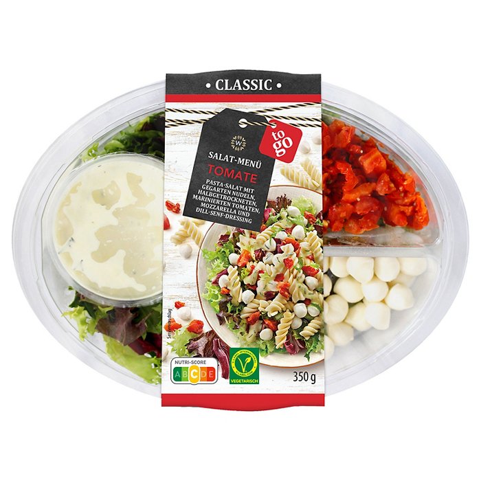 WONNEMEYER Salat-Menü Classic 350 g, Tomate & Mozzarella