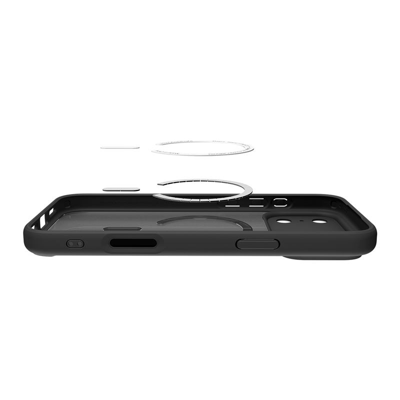 iPhone 17 Pro Ultra Hybrid MagSafe Hülle TPU Bumper Acryl Rückseite Air Cushion Fallschutz (ACS10349) - Frost Black